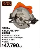 Black & Decker - Sierra Circular 7 1/4" Cs1004