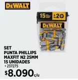 Dewalt - Set Maxfit N2 25mm 15 Unidades