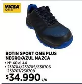 Safety - Botin Sport One Plus Negro/Azul Nazca