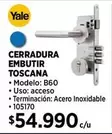 Yale - Cerradura Embutir Toscana