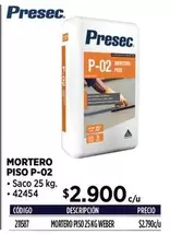Presec - Mortero Piso P-02