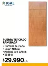 Puerta Terciado Ranurada