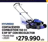 Hyundai - Cortacesped Combustion 150 Cc 5 Hp 18" Con Recolector