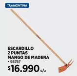 Tramontina - Escardillo 2 Puntas Mango De Madera