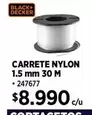 Black & Decker - Carrete Nylon 1.5 Mm 30 M