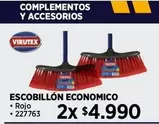 Virutex - Escobillón Economico Rojo