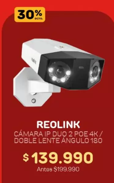 Duo - Camara IP 2 Poe 4K/ Doble Lente Angulo 180