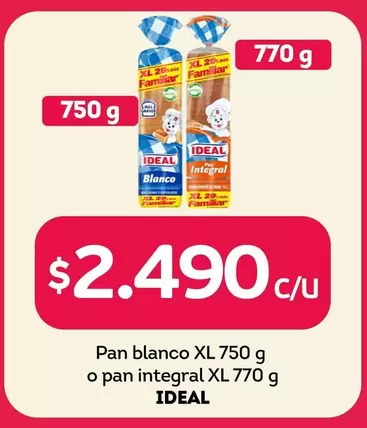 Ideal - Pan Blanco Xl 750 G O Pan Integral Xl