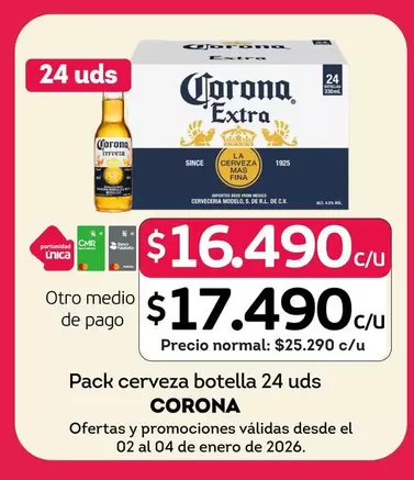 Corona - pack cerveza botella 24 uds