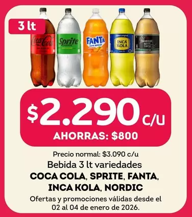 Coca Cola - Bebida 3 Lt Variedades