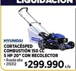 Hyundai - Cortacesped Combustion 150 Cc 5 Hp 20" Con Recollector