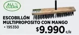 Clean - Escobillón Multiproposito Con Mango