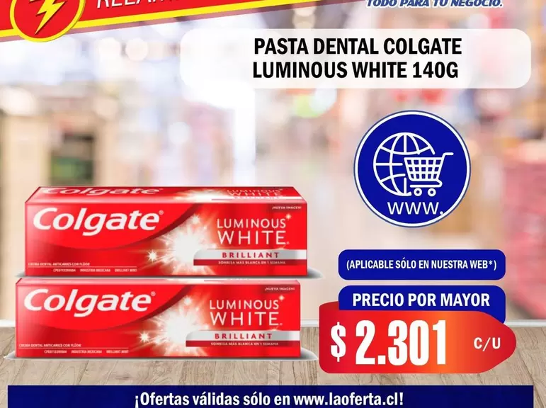 Colgate - Pasta Dental Luminous White 140g