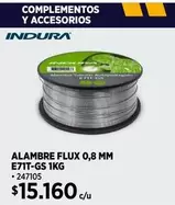 Indura - ALAMBRE FLUX 0,8 Mm E71T-GS 1KG