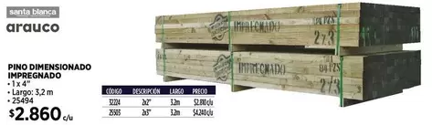 Arauco - Pino Dimensionado