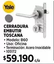 Yale - Cerradura Embutir Toscana
