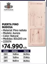 Aurora - Puerta Pino Nudosa