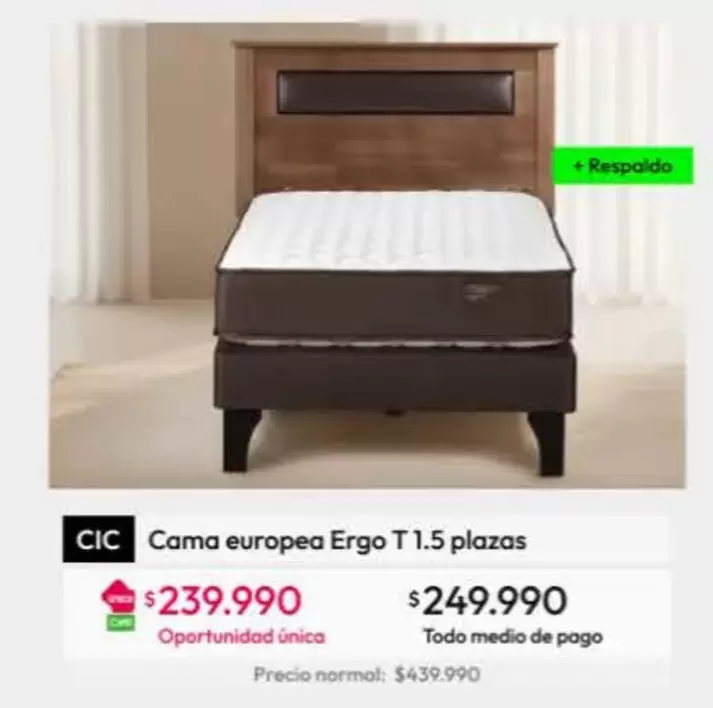 Cic - Cama Europea T 1.5 Plazas