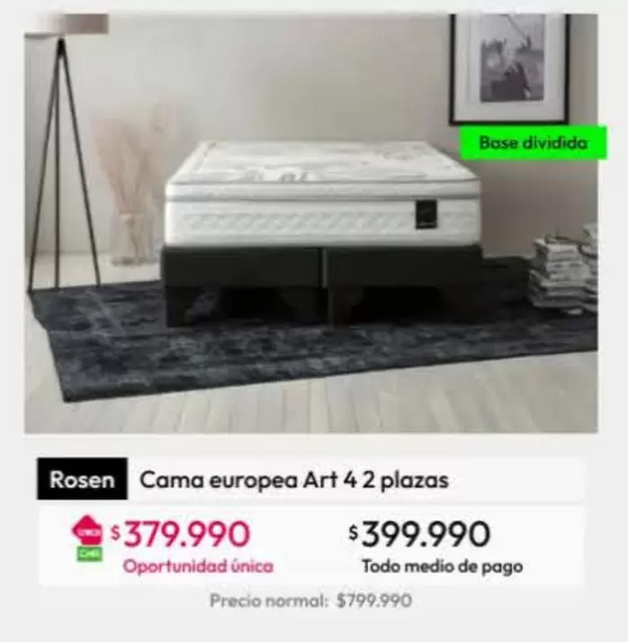 Rosen - Cama Europea Art 4 Plazas