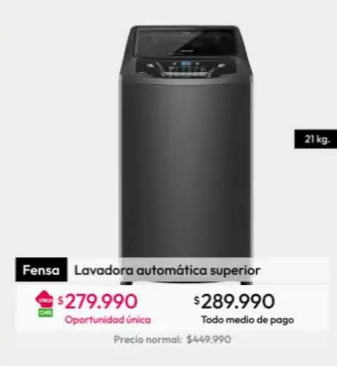 Fensa - Lavadora Automática Superior