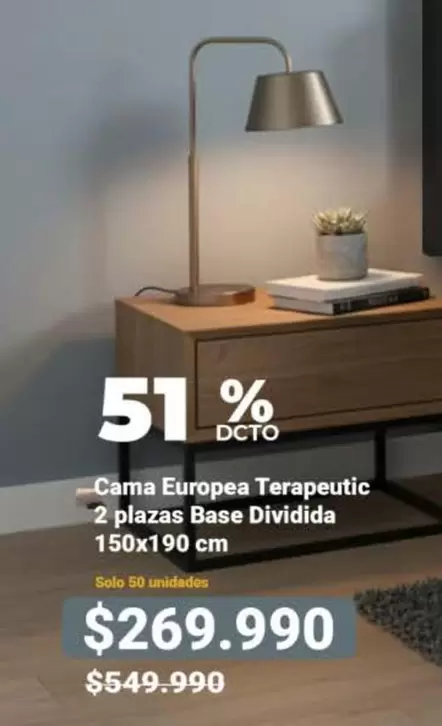 Carna Europea Terapeutic 2 Plazas Base Dividida 150x190 Cm