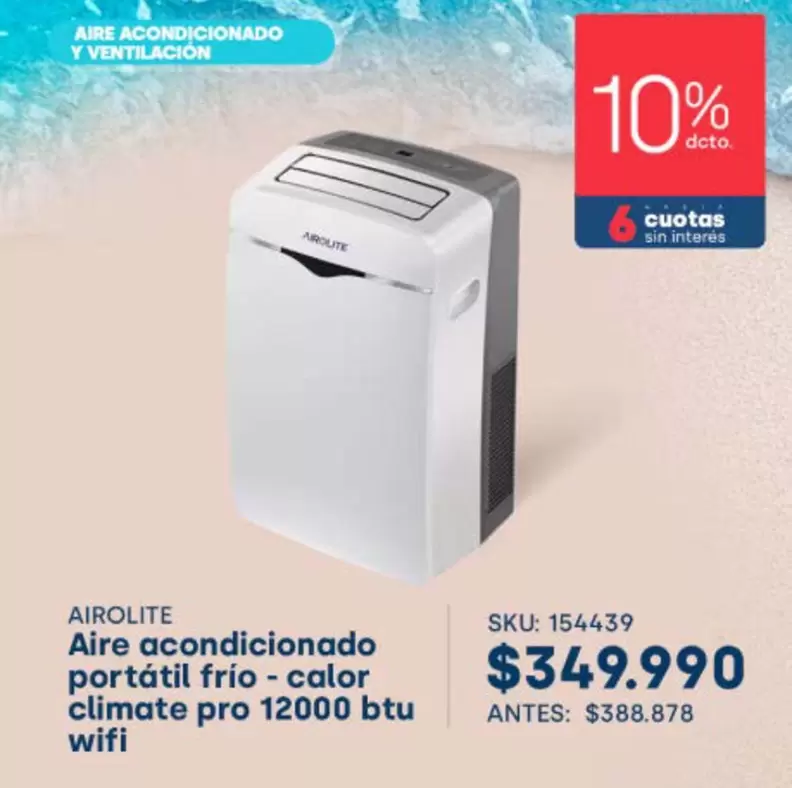 Airolite - Aire Acondicionado Portatil Frio - Calor climate Pro
