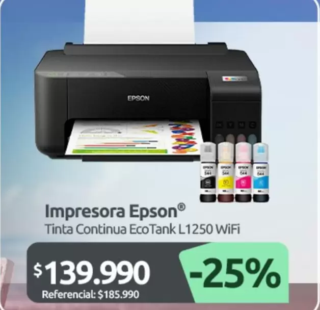 Epson - Impresora  Tinta Continua Ecotank Wifi