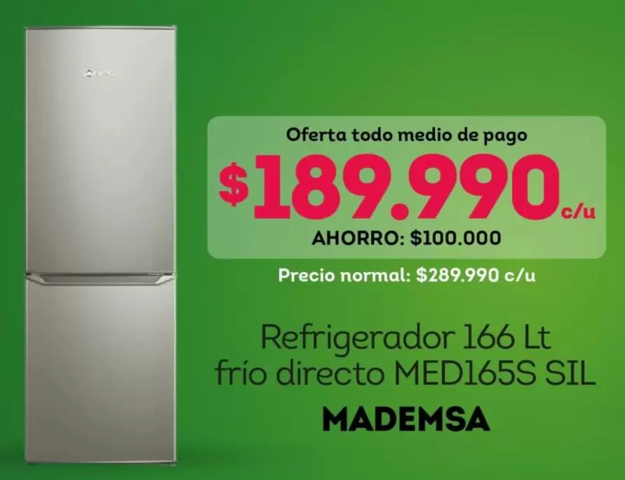 Mademsa - Refrigerador Lt Frio Directo SIL
