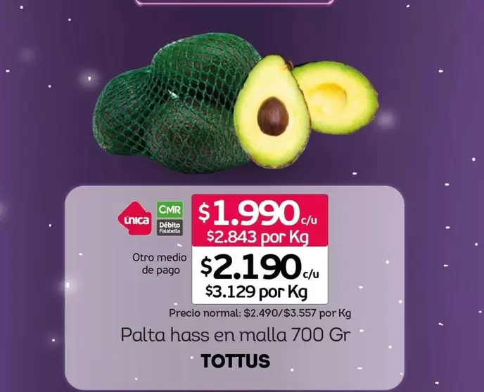 Tottus - Palta Hass En Malla