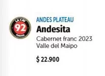 Andes - Cabernet Franc 2023 Valle Del Maipo