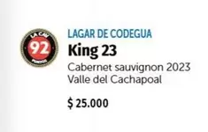 king   - Lager De Codegua King 23 Cabernet Sauvignon 2023