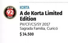 A De Korta Limited Edition