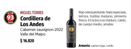 Cordillera - Miquel Torres  de Los Andes