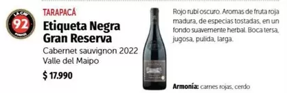 Tarapacá - Etiqueta Negra Gran Reserva
