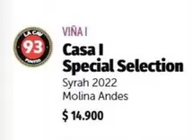 Andes - Casa I Special Selection Syrah