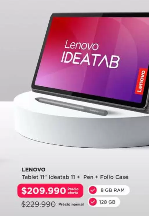 Lenovo - Tablet 11" Ideatab 11 + Pen + Folio Case