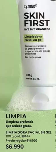 Cyzone - Limpiadora Facial En Gel