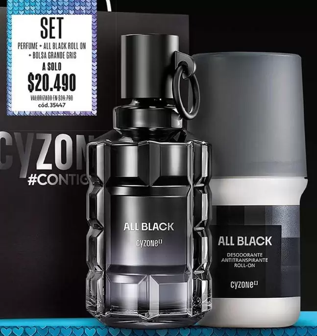 Cyzone - Set Perfume All Black Roll On