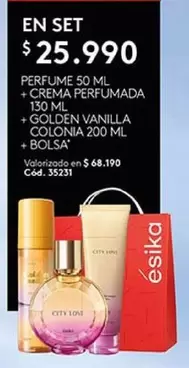 Golden - Perfume + Crema Perfumada + Vanilla Colonia + Bolsa