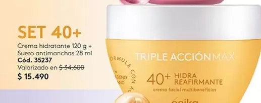 120 - Crema Hidratante  G + Suero Antimanchas 28 Ml Cd. 35237