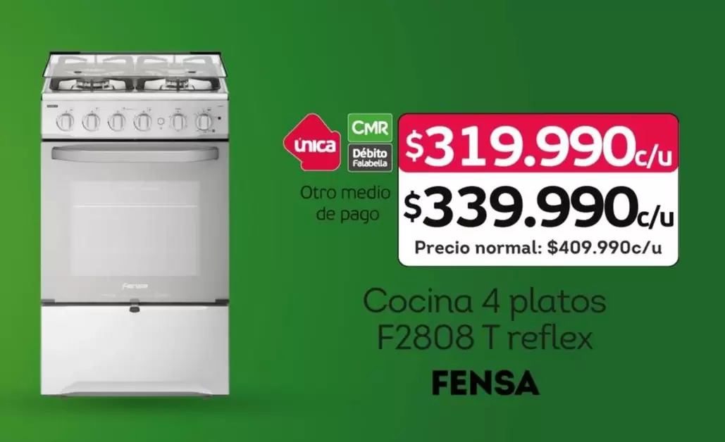 Fensa - Cocina 4 Platos F2808 T Reflex