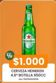 Heineken - Cerveza Botella 650cc