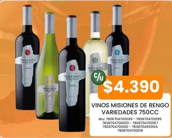 Misiones de Rengo - Vinos Variedad
