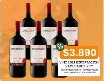 Exportación - Vino 1.5lt Exportacion