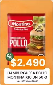 Montina - Hamburguesa Pollo
