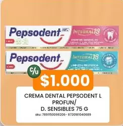 Pepsodent - Crema Dental L Profun/ D. Sensibles