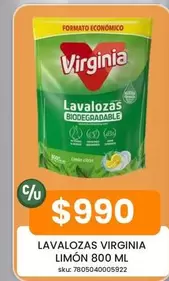 Virginia - Lavalozas Limon 800 Ml