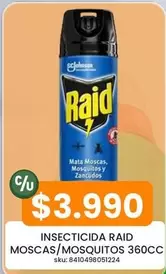 Raid - Insecticida Moscas/Mosquitos
