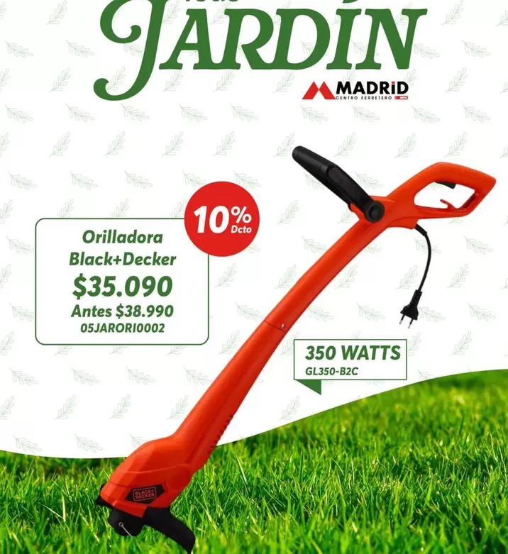 Orilladora Black+Decker