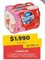 Chamyto - Frutilla, Tutti, Manzana O Frambuesa- Pack 6x80ml